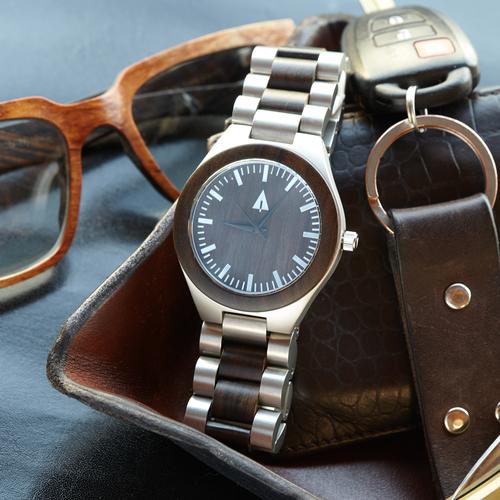 Silver Stainless Ebony Theo